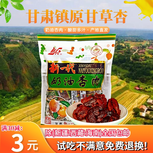 甘肃庆阳特产新一代奶油杏肉600G