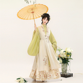 原创汉服女明制立领对襟刺绣比甲马面裙日常秋冬套装 浣溪阁 拾月