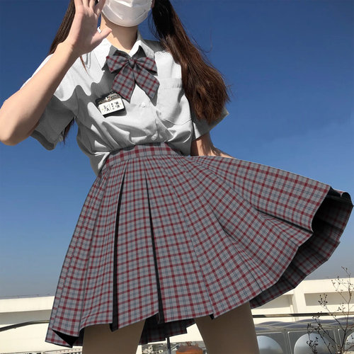 北松有纪 未命名 新品原创jk制服格裙半身裙百褶裙日系