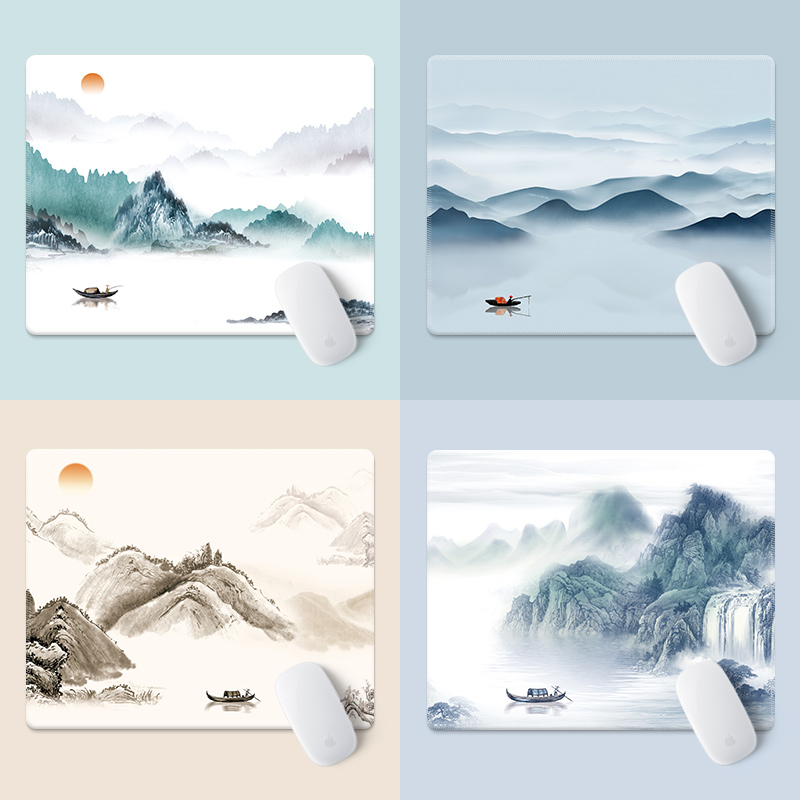 国风水墨山水画鼠标垫滑鼠垫