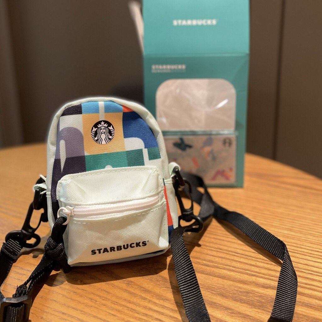 星巴克2021春季迷你书包挂件缤纷春日会员星礼包白色薄荷色钥匙扣