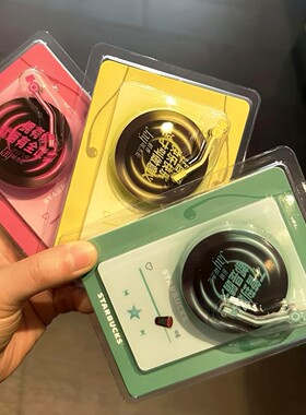 星巴克冰箱贴咖啡序曲JAY周杰伦播放器CD片旋转造型解压神器多用