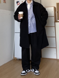 加棉小个子可以穿 风衣夹棉cityboy棉衣 23冬季 B东日系男装