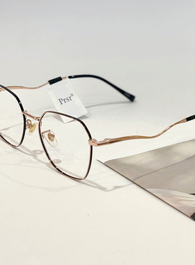帕莎眼镜框可配近视男女金属超轻细框多边大脸显瘦眼镜架66440