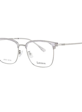 Latemon浪特梦素颜黑框神器光学镜框潮流镜架女圆脸眼镜框男82250