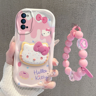 适用opporeno4pro5g手机壳reno9pro+/reno10/reno8pro可爱粉色kitty猫reno7se硅胶reno11少女款reno3pro卡通
