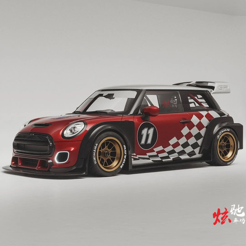 mini宝马拉花赛道车身改装机盖