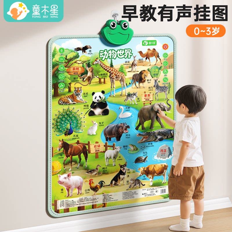 婴幼儿童有声早教挂图幼小衔接认知识字宝宝学习启蒙点读发声墙贴