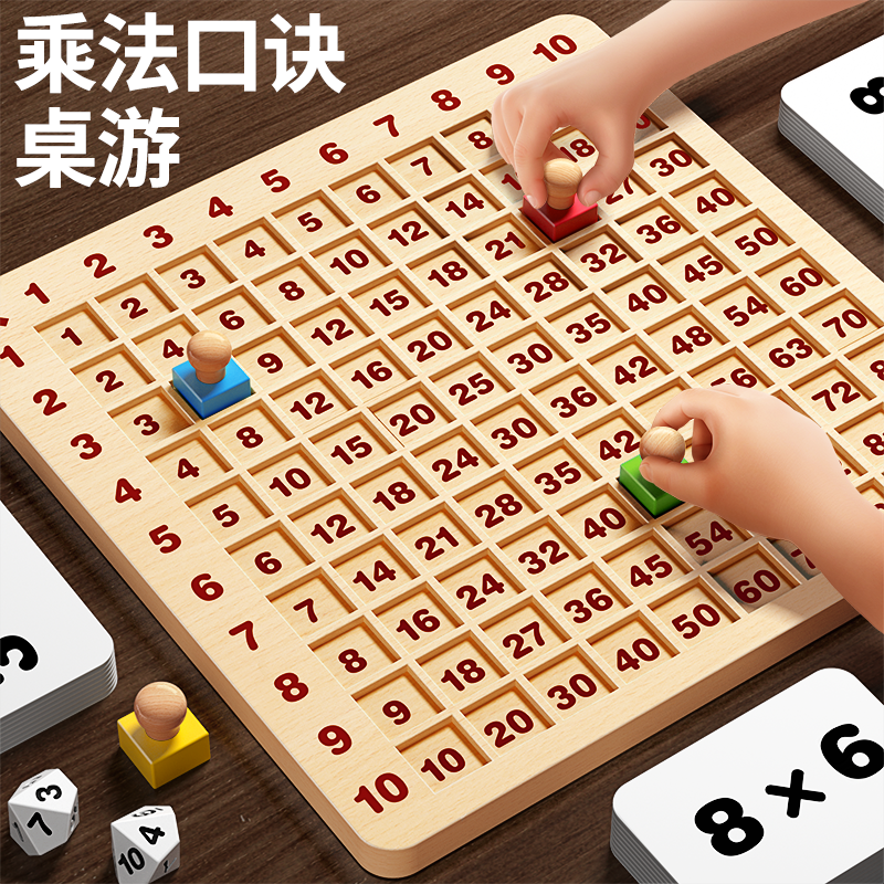 九九乘法口诀表背诵神器小学生二年级识字卡片99乘法数学启蒙教具