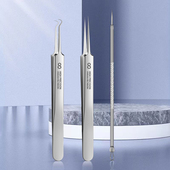 粉刺针黑头针超细挑痘痘清闭口暗疮套装 美容院专用细胞夹工具