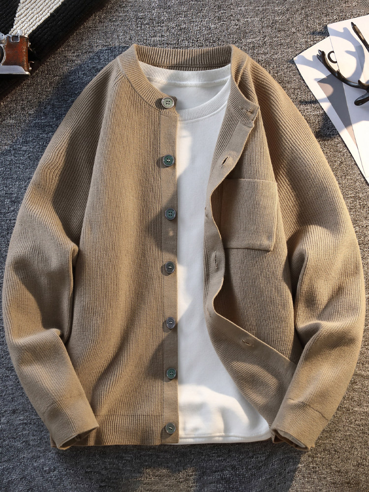 重磅针织开衫外套男士春秋季潮牌痞帅美式覆古夹克宽松休闲毛线衣,男装,夹克,淘宝优惠券,粉丝福利购,淘宝优惠卷