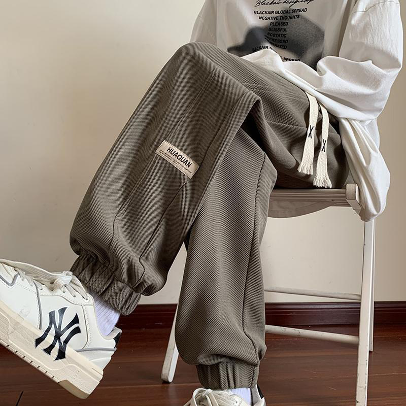 卫裤男春秋冬季美式潮牌宽松束脚运动裤休闲长裤男士潮流百搭裤子