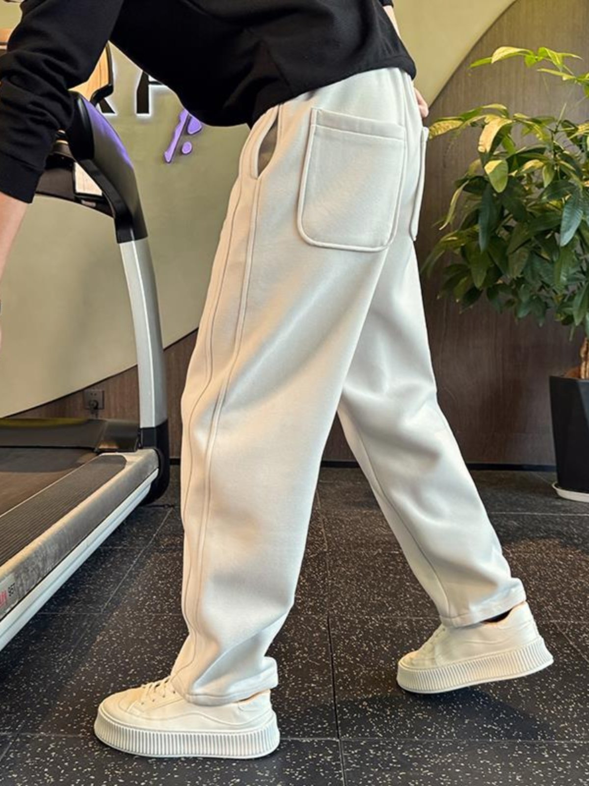 灰色运动裤男士春秋季新潮品牌宽松阔腿直筒裤冬季新潮多用途运动,男装,卫裤,淘宝优惠券,粉丝福利购,淘宝优惠卷