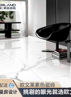 瓷砖地砖欧文莱素色砖白色客厅450x900地板砖防滑耐磨QI459P560M