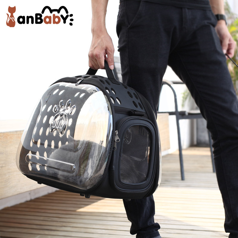 逸安贝贝 全透明猫包外出便携宠物包手提大容量两只斜跨猫咪用品