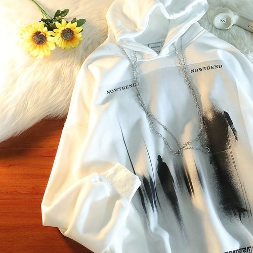 Ожерелье для влюбленных, утепленная толстовка, балахон подходит для мужчин и женщин, утепленный лонгслив, куртка, в американском стиле