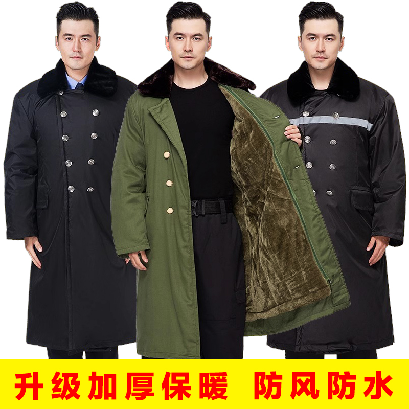軍大大衣男冬季加厚新款女勞保冷庫防寒工作服老式軍綠東北大棉襖