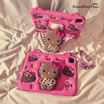 甜酷豹纹猫咪用苹果iPad11保护壳