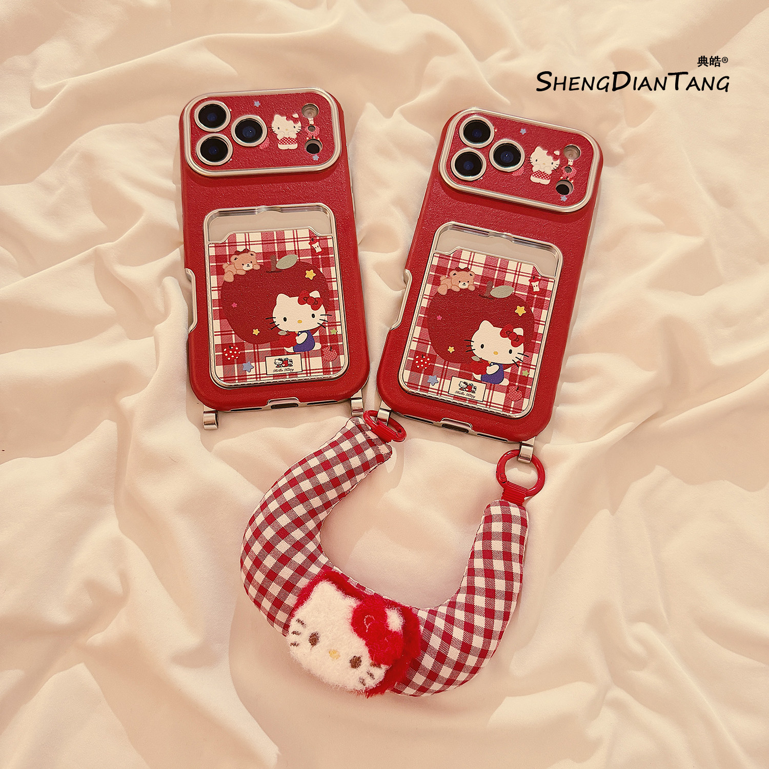 日韩红格苹果猫咪卡包适用苹果17ProMax手机壳iphone17新款16pro可爱15创意14女款16promax软硅胶保护套链条,3C数码配件,手机保护套/壳,淘宝优惠券,粉丝福利购,淘宝优惠卷