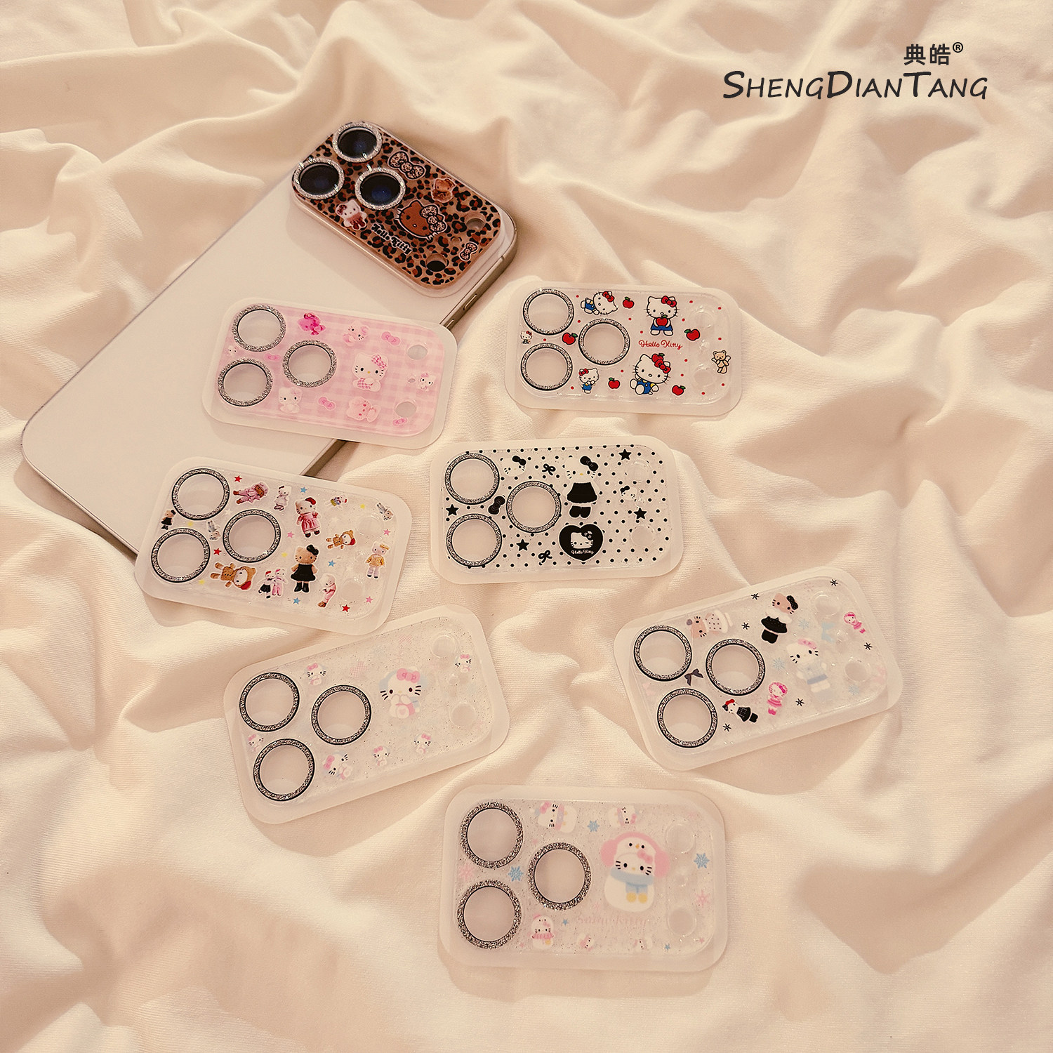 一体全包适用苹果17promax镜头膜钢化iphone16摄像头保护膜16promax防摔15pro少女可爱卡通14高清防爆透明