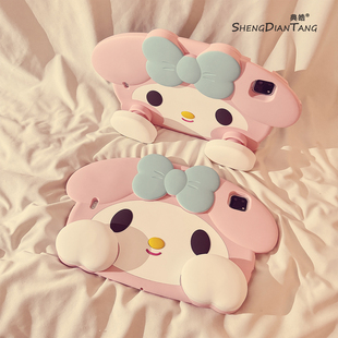 少女可爱美乐蒂360旋转适用苹果iPad11保护壳2025新款iPadAir7/6保护套平板10代Pro11寸软硅胶mini7防弯女款