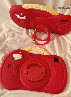 红蝴蝶结猫咪360旋转iPadAir7/6保护套2025新款适用苹果iPad11保护壳平板第10代Pro11寸Air5软硅胶mini7女款