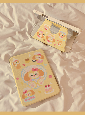 爱心蛋糕饼饼360旋转iPadPro2024保护套新款适用苹果iPadAir6/5保护壳13寸平板11寸10.2/10.9带笔槽mini6女款