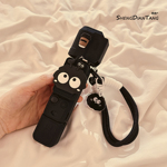 in卡通黑色煤球适用大疆pocket3保护壳挂绳可爱机身硅胶套显示屏云台镜头保护盖相机手柄保护套配件2025新款