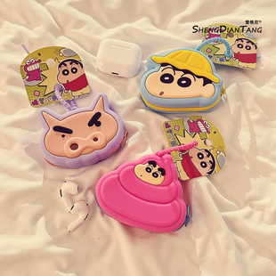 小新肥嘟嘟左卫门适用苹果Airpods4保护套新款2/3代无线蓝牙耳机包软壳Airpods pro创意收纳可爱硅胶女款防摔