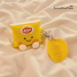 防摔 pro创意硅胶可爱女新款 卡通Jelly薯片公仔适用于苹果Airpods4保护套2 3代无线蓝牙耳机软壳Airpods