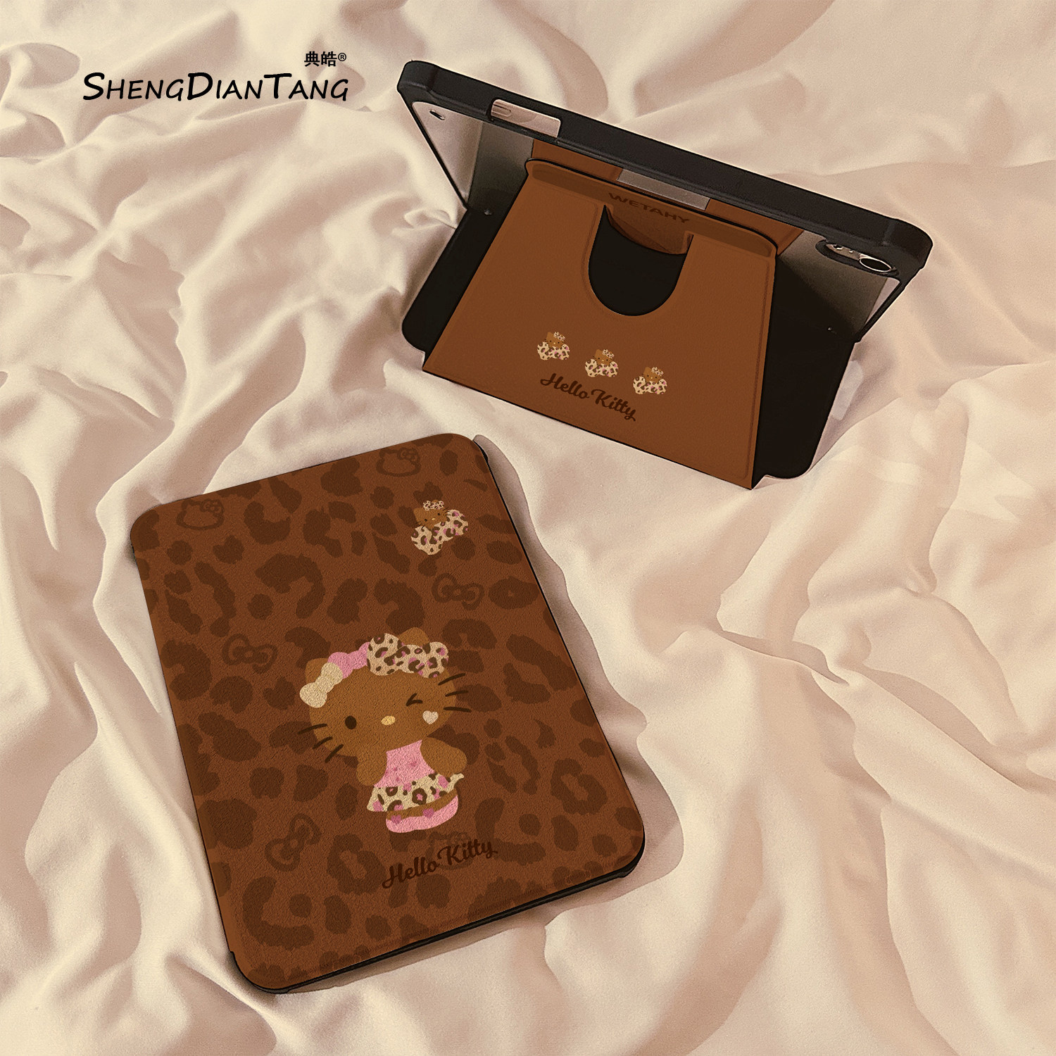 豹纹粉裙kt猫360旋转iPadAir7/6保护套2025新款适用苹果iPad11保护壳平板第10代Pro11寸Air5带笔槽mini7女款,3C数码配件,平板电脑保护套/壳,淘宝优惠券,粉丝福利购,淘宝优惠卷