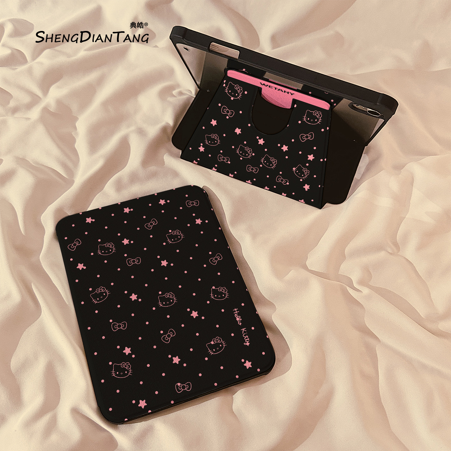 甜酷粉星星kt猫360旋转iPadAir7/6保护套2025新款适用苹果iPad11保护壳平板10代Pro11寸Air5带笔槽mini7女款