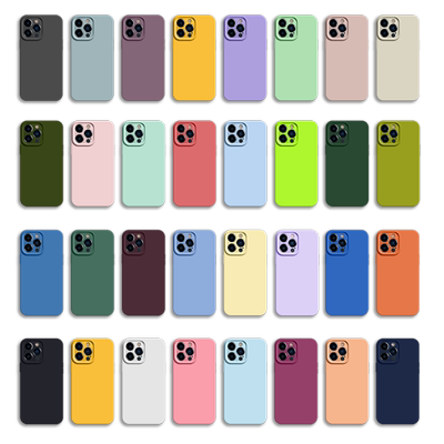 简约纯色液态硅胶苹果14保护套
