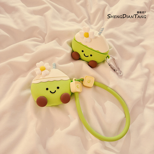 pro创意可爱硅胶女款 3代无线蓝牙耳机软壳Airpods 防摔 卡通Jelly花朵椰子水适用于苹果Airpods4保护套新款