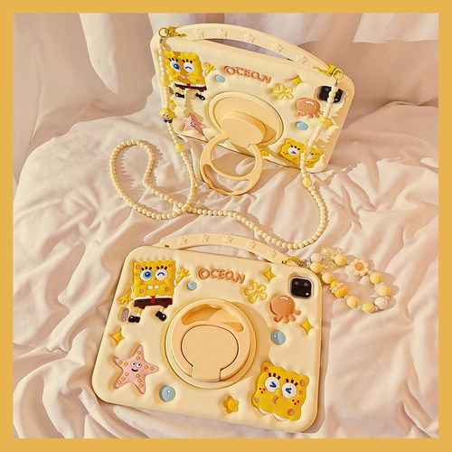 可爱海绵宝宝适用苹果平板套