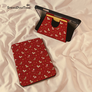 新年红烟花木马360旋转iPadAir7/6保护套2025新款适用苹果iPad11保护壳平板10代Pro11寸Air5带笔槽mini7女款