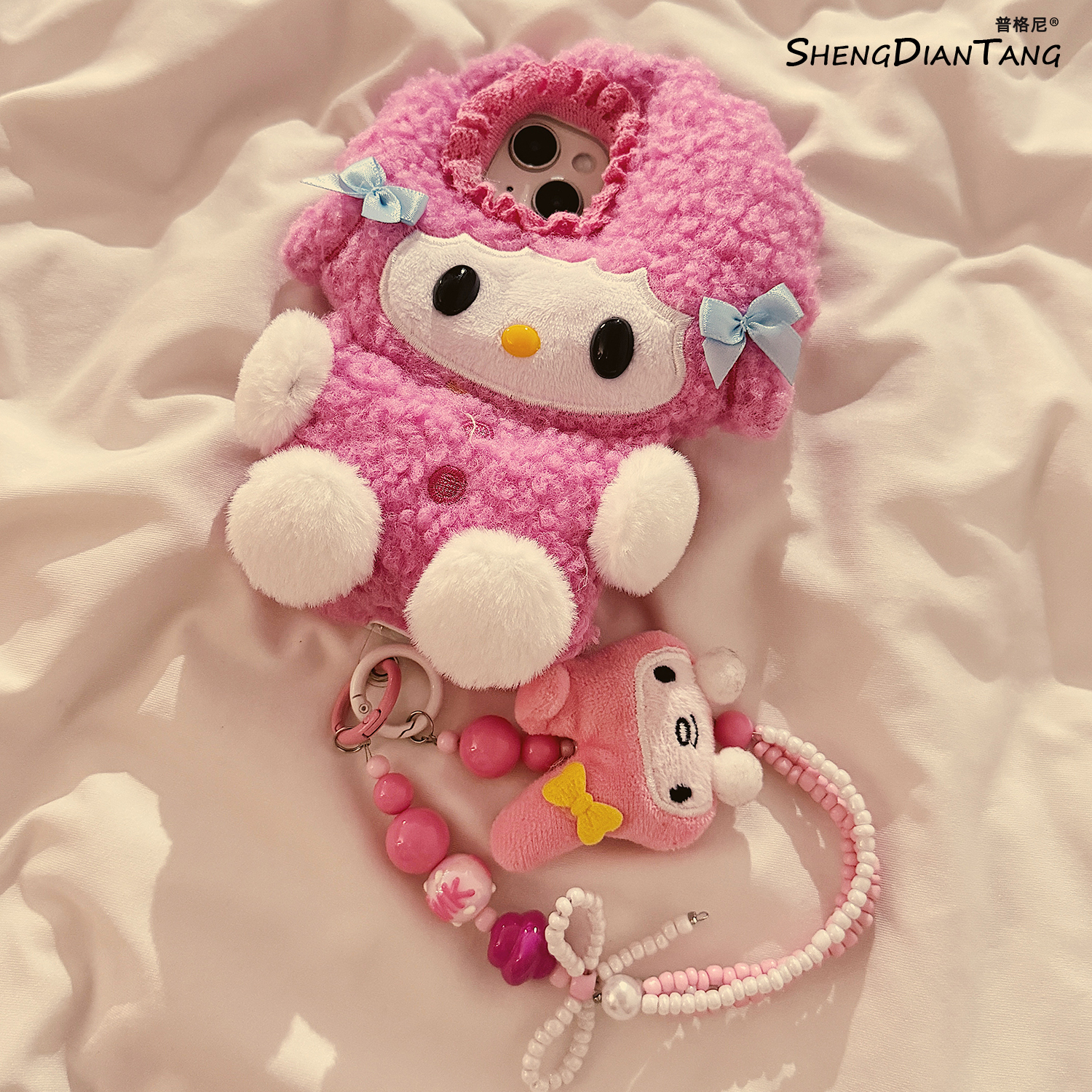 毛绒必爱诺小羊适用苹果17手机壳