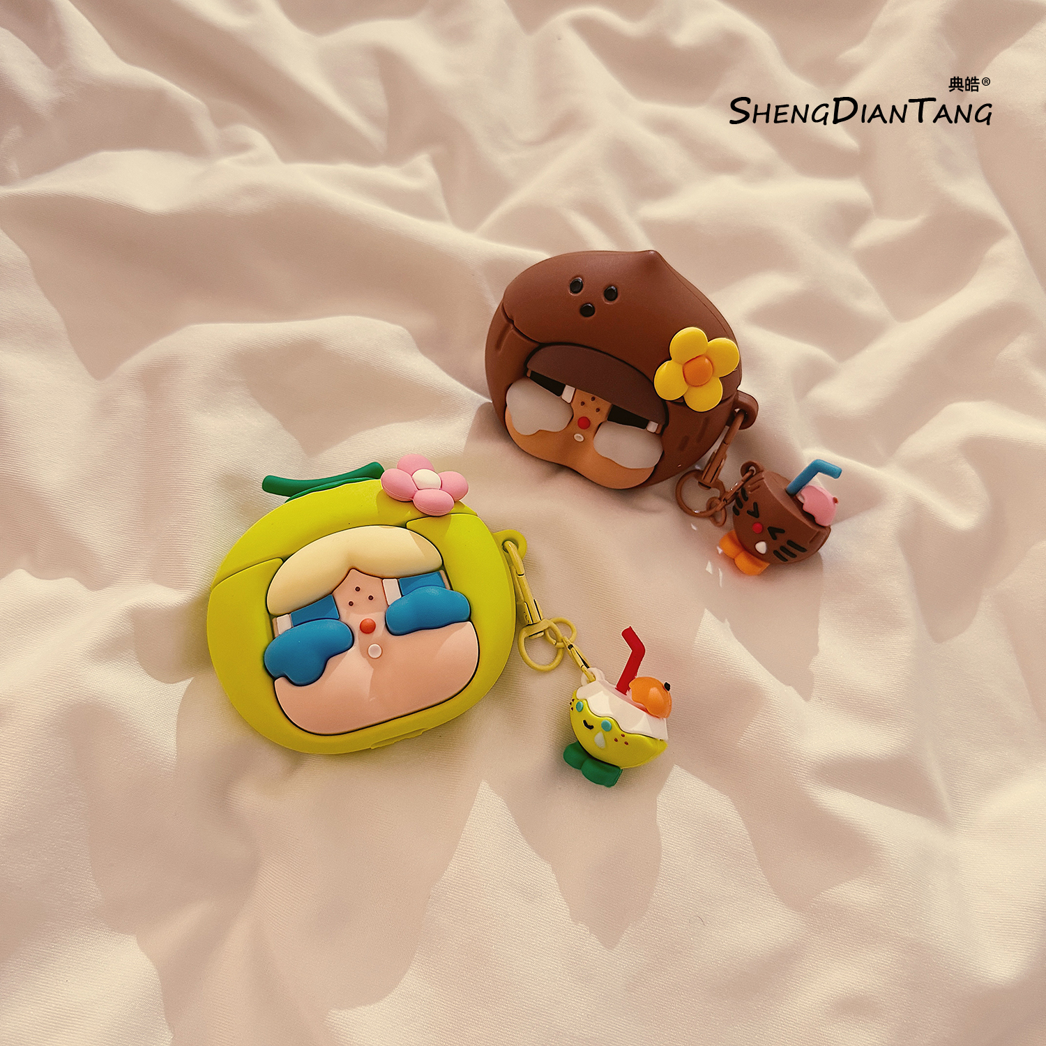 立体椰子女孩适用于苹果耳机套