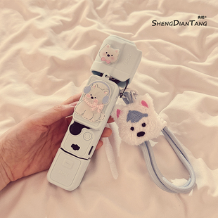 音乐耳机西高地适用大疆pocket3保护壳挂绳可爱机身硅胶套显示屏云台镜头保护盖相机手柄保护套配件2025新款