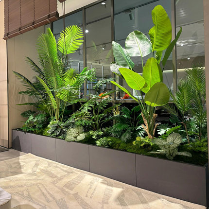 仿真绿植造景组合橱窗装饰假植物景观造景庭院布置玄关室内氛围树