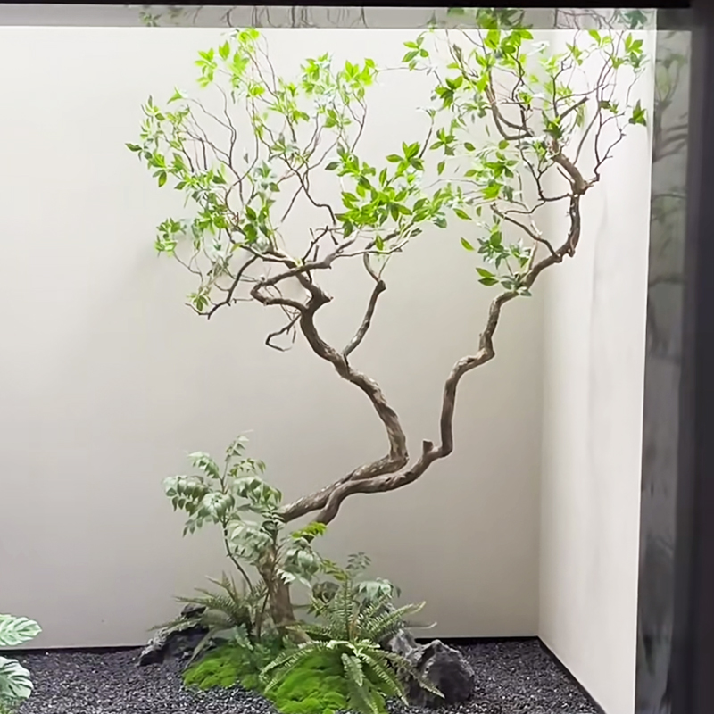马醉木仿真室内植物造景装饰树仿生绿植大型假树简约景观橱窗摆件