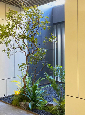 仿真马醉木造景室内装饰绿植大型假吊钟树橱窗天井假植物简约景观