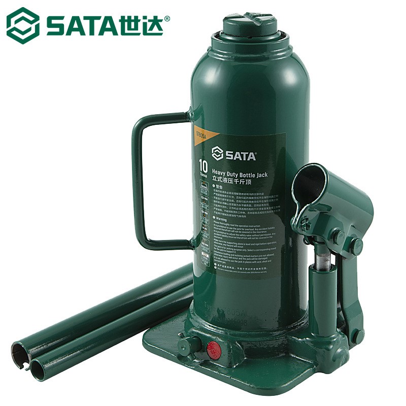 世达97805A立式液压千斤顶10吨油压汽车千斤顶车用车载换轮胎工具