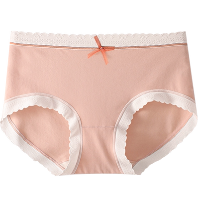 80支新疆棉女抗菌中腰包臀内裤