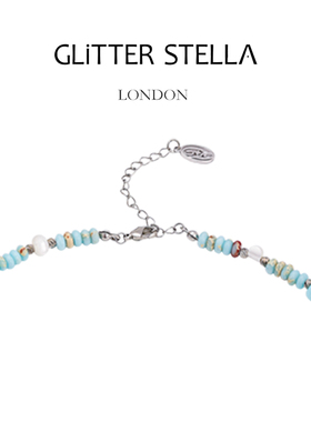GLITTER STELLA RM系列 寿山蓝屿白贝项链