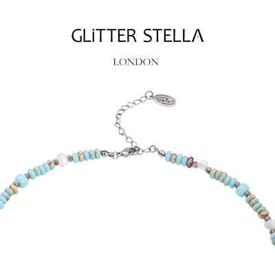 GLITTER STELLA RM系列 寿山蓝屿白贝项链