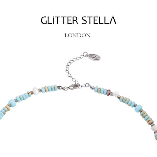 GLITTER STELLA RM系列 寿山蓝屿白贝项链