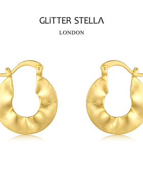 GLITTER STELLA手工复古雕刻烟花耳环