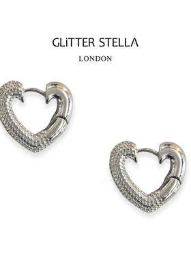 GLITTER STELLA 赛博爱心 心形耳环cyber heart