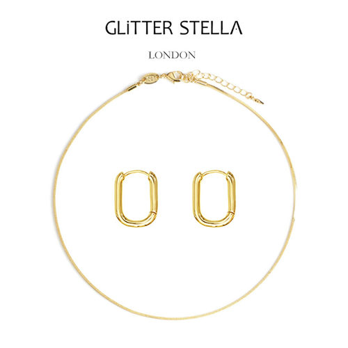 GLITTERSTELLAU耳环蛇骨链套装